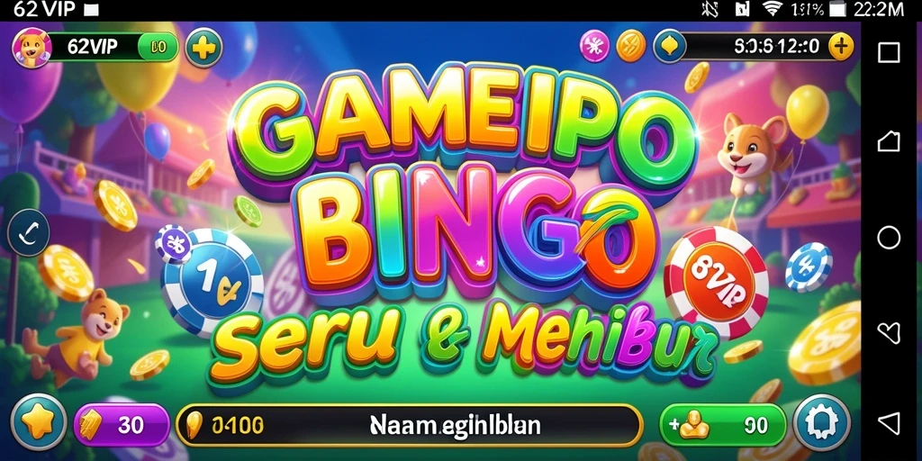 Tampilan gameplay Bingo yang seru di 62VIP.