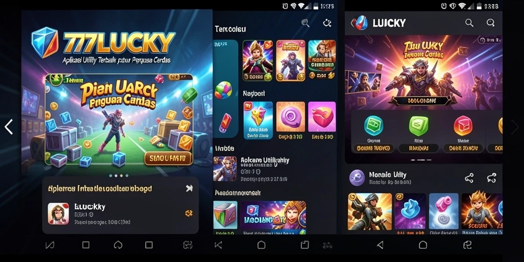 Tampilan antarmuka aplikasi 777LUCKY yang menarik dan user-friendly.