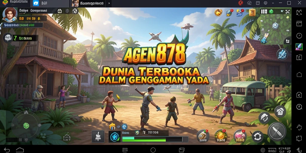 Tampilan gameplay AGEN878 menunjukkan petualangan di dunia terbuka.