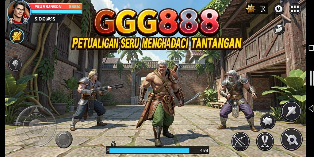 Tampilan utama GGG888 dalam aksi petualangan yang menegangkan.