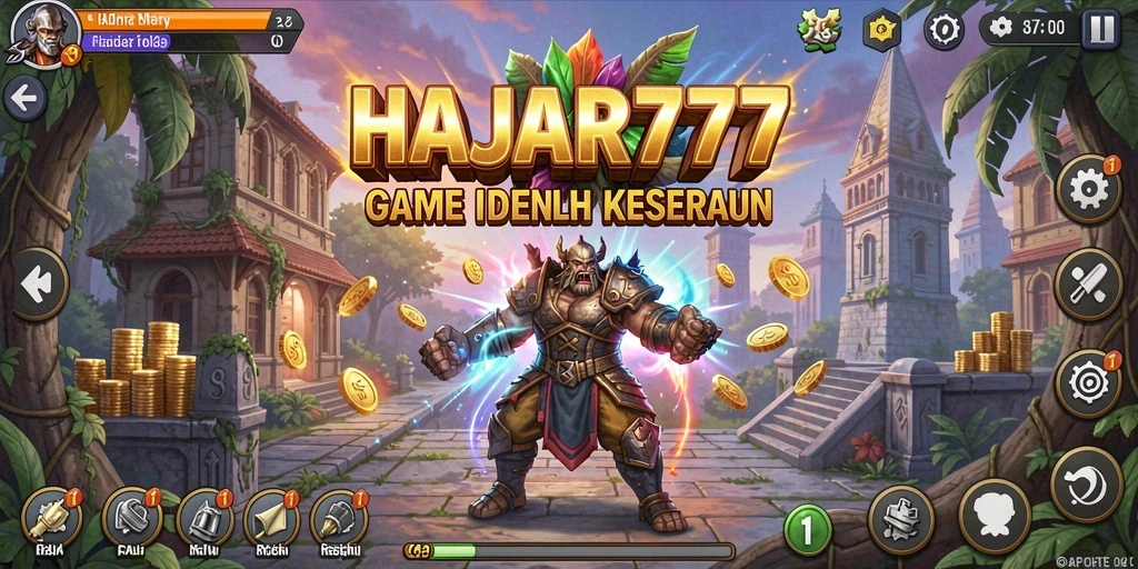 Tampilan gameplay menarik dari HAJAR777 dengan elemen Idle.