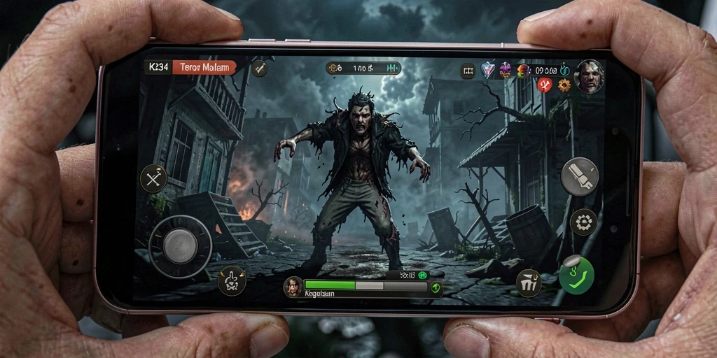 Gameplay K234 menampilkan kegelapan dan teror yang mendalam.