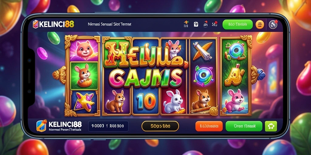 Screenshot gameplay KELINCI88 yang menampilkan mesin slot dengan efek visual yang menarik.