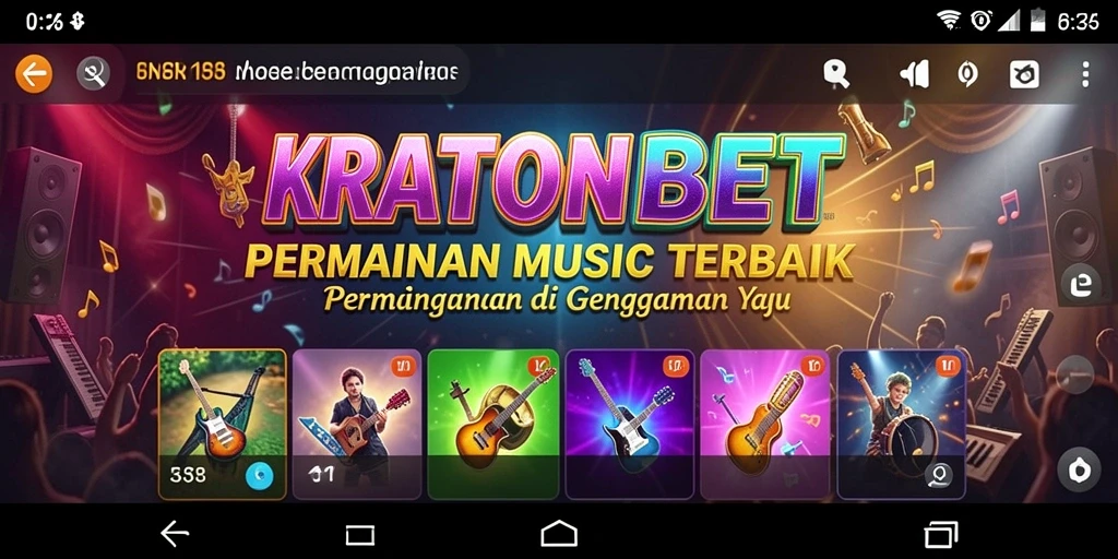 Tampilan gameplay menarik dari KRATONBET saat bermain musik.