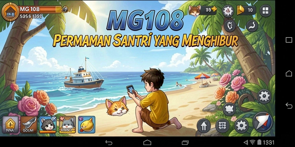 Tangkapan layar menunjukkan gameplay santai dan menyenangkan dari MG108.