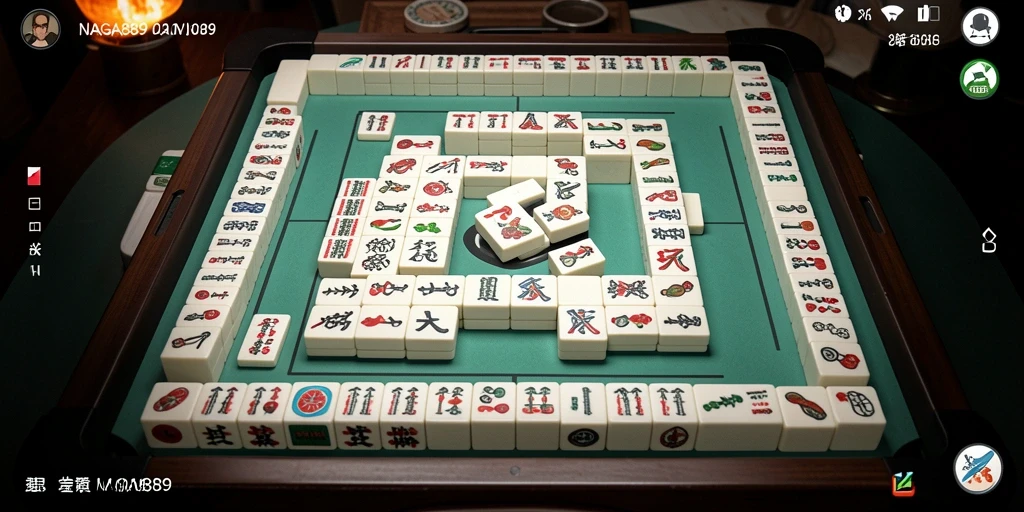 Tampilan gameplay seru dan menantang dari NAGA889 dalam Mahjong.