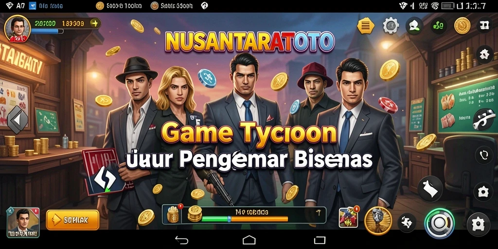 Screenshot gameplay <strong>NUSANTARATOTO</strong> menunjukkan aktivitas bisnis yang seru dan menantang.
