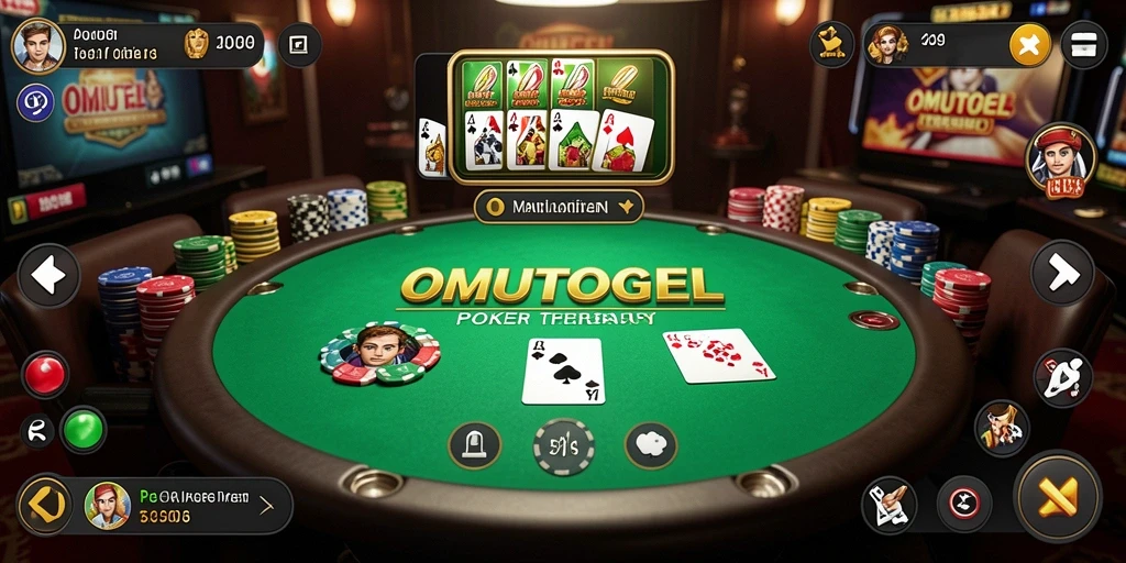 Screenshot gameplay OMUTOGEL yang menunjukkan keseruan poker.