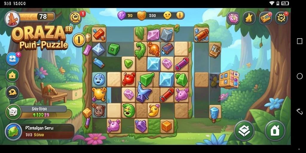 Tangkapan layar utama menunjukkan gameplay seru ORA78 dengan teka-teki menantang.
