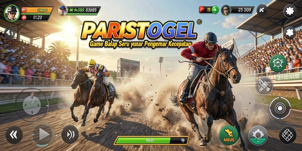 Tampilan gameplay balap yang mendebarkan di PARISTOGEL.