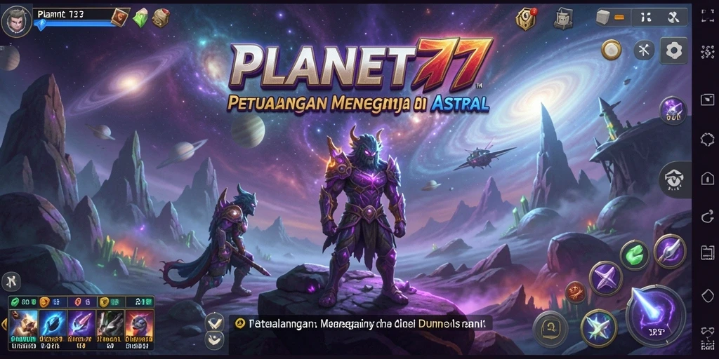Screenshot gameplay <strong>PLANET77</strong> yang menampilkan momen petualangan seru.