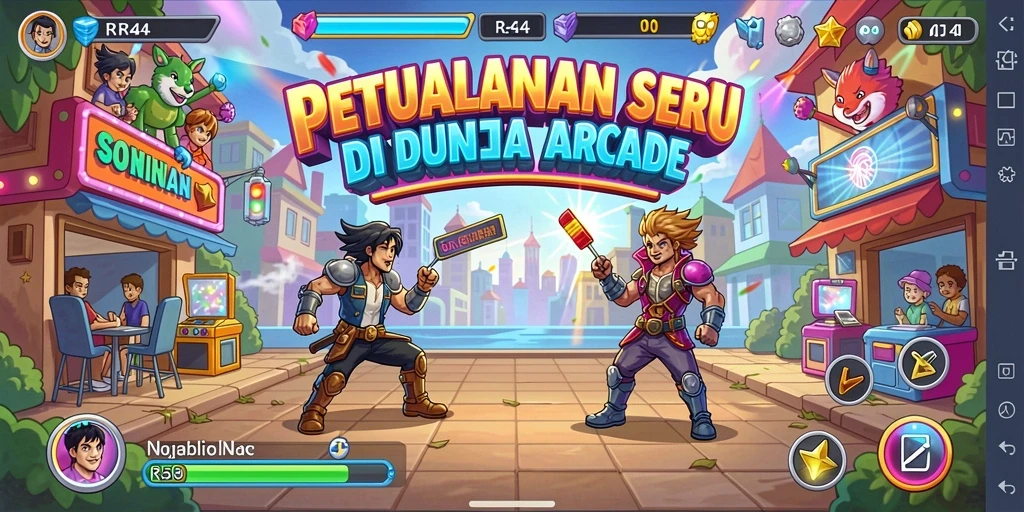 Screenshot gameplay RR44 menampilkan aksi seru yang menggugah semangat.