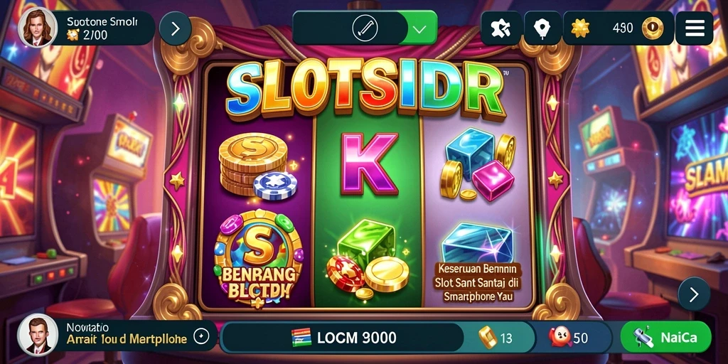 Screenshot SLOTSIDR menampilkan gameplay slot yang seru dan penuh warna.