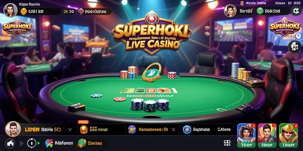 Gameplay Live Casino yang mendebarkan di SUPERHOKI dengan dealer profesional.
